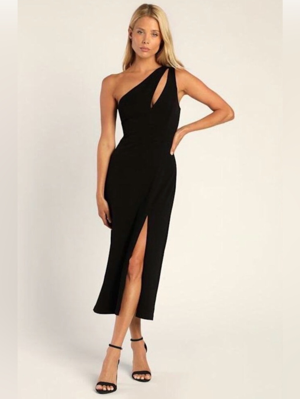 Lulus one shoulder midi dress NWT!